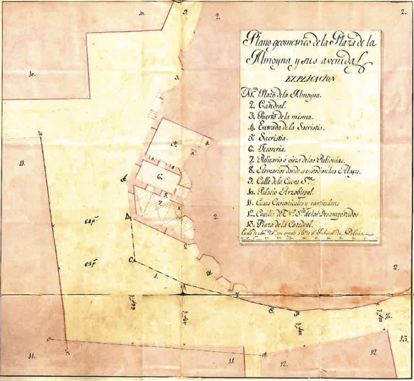 Archivo Municipal de Valencia. Expediente del plan de la plaza de la Almoina. 1816. Foto Francisco Taberner