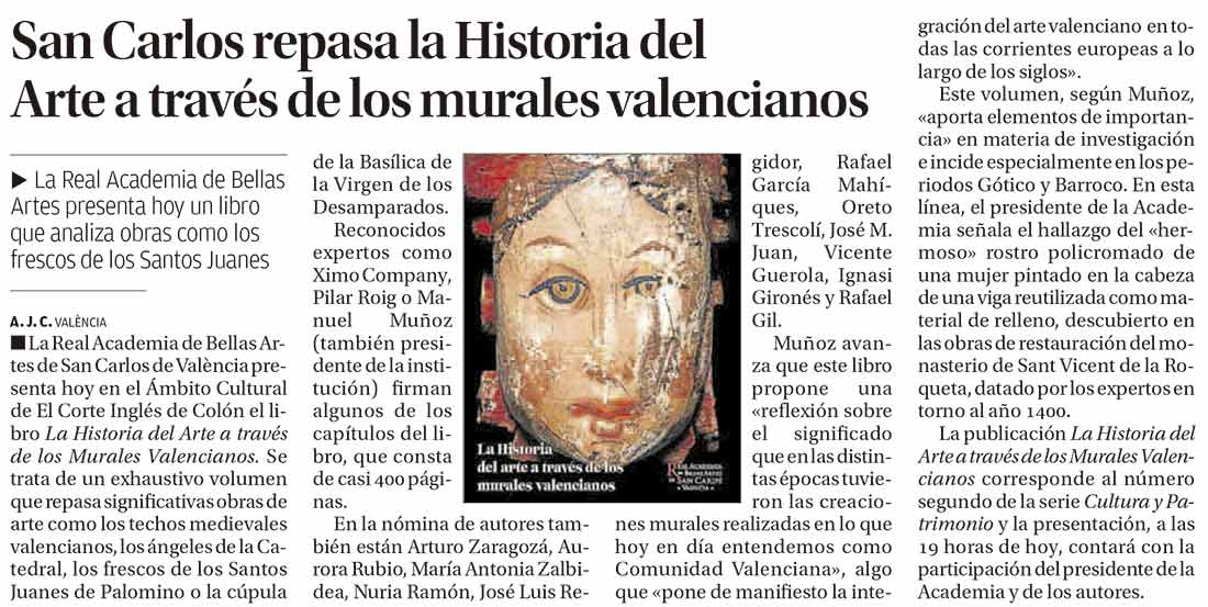 San Carlos repasa la Historia del Arte a través de los murales valencianos