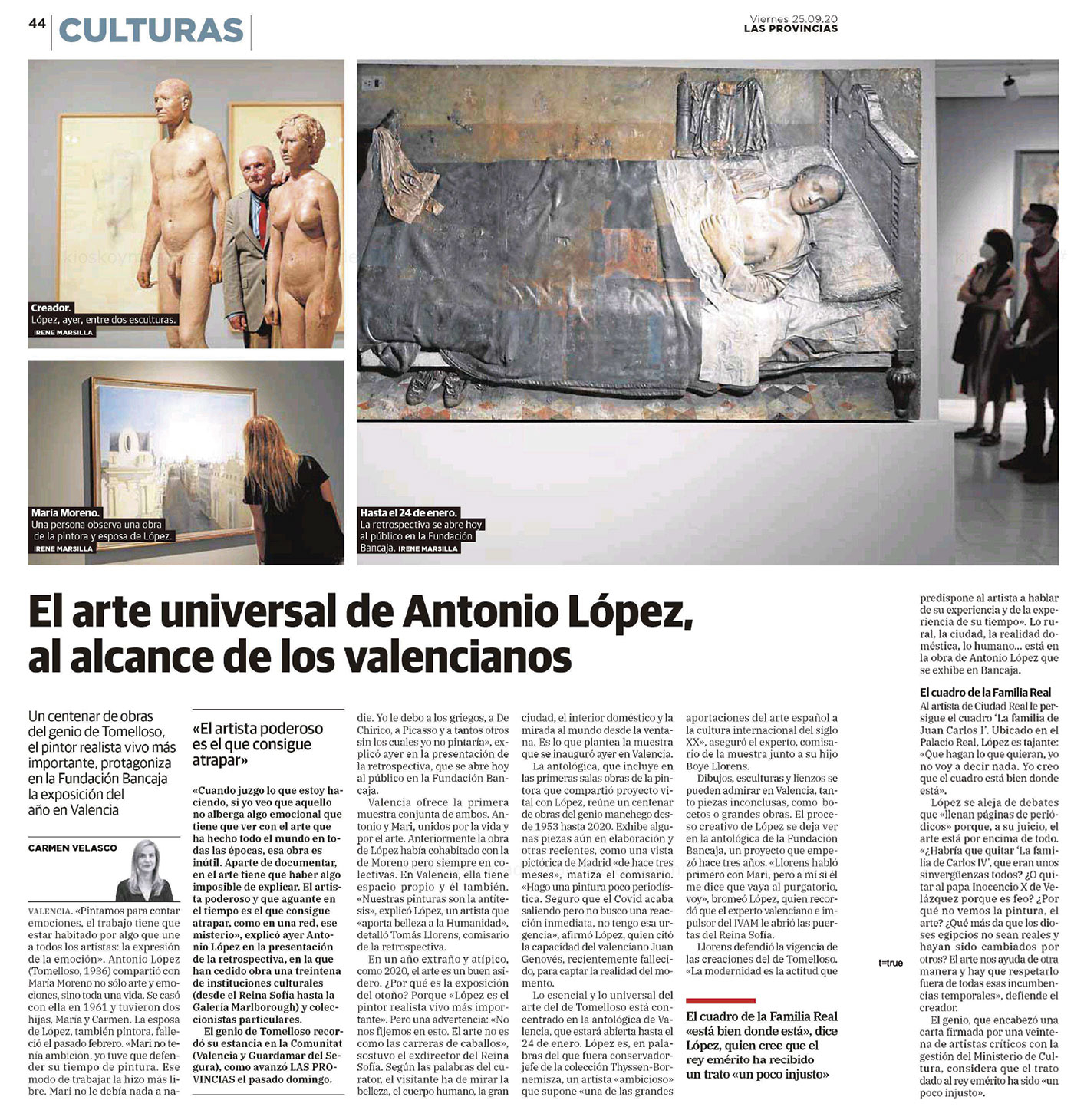 El arte universal de Antonio López, al alcance de los valencianos