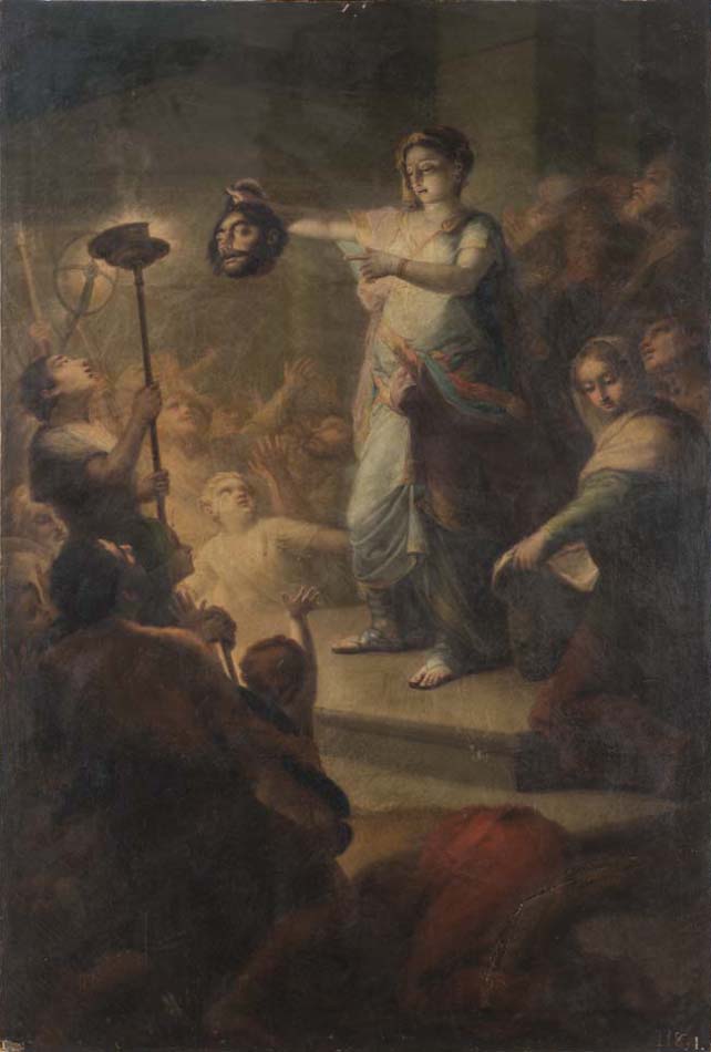 Judit mostrando en Betulia la cabeza de Holofernes, Francisco Llácer