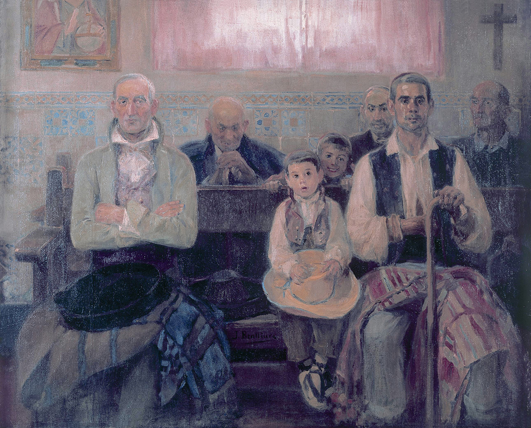 Oyendo misa (Rocafort) (ca. 1900) de José Benlliure Gil