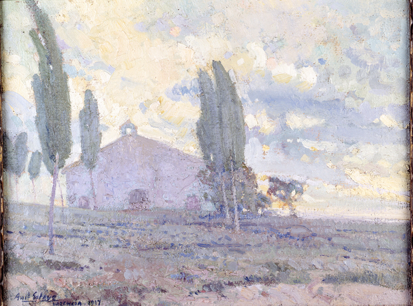 Paisaje de Torrente, la ermita (1917) de Antonio Esteve Senís