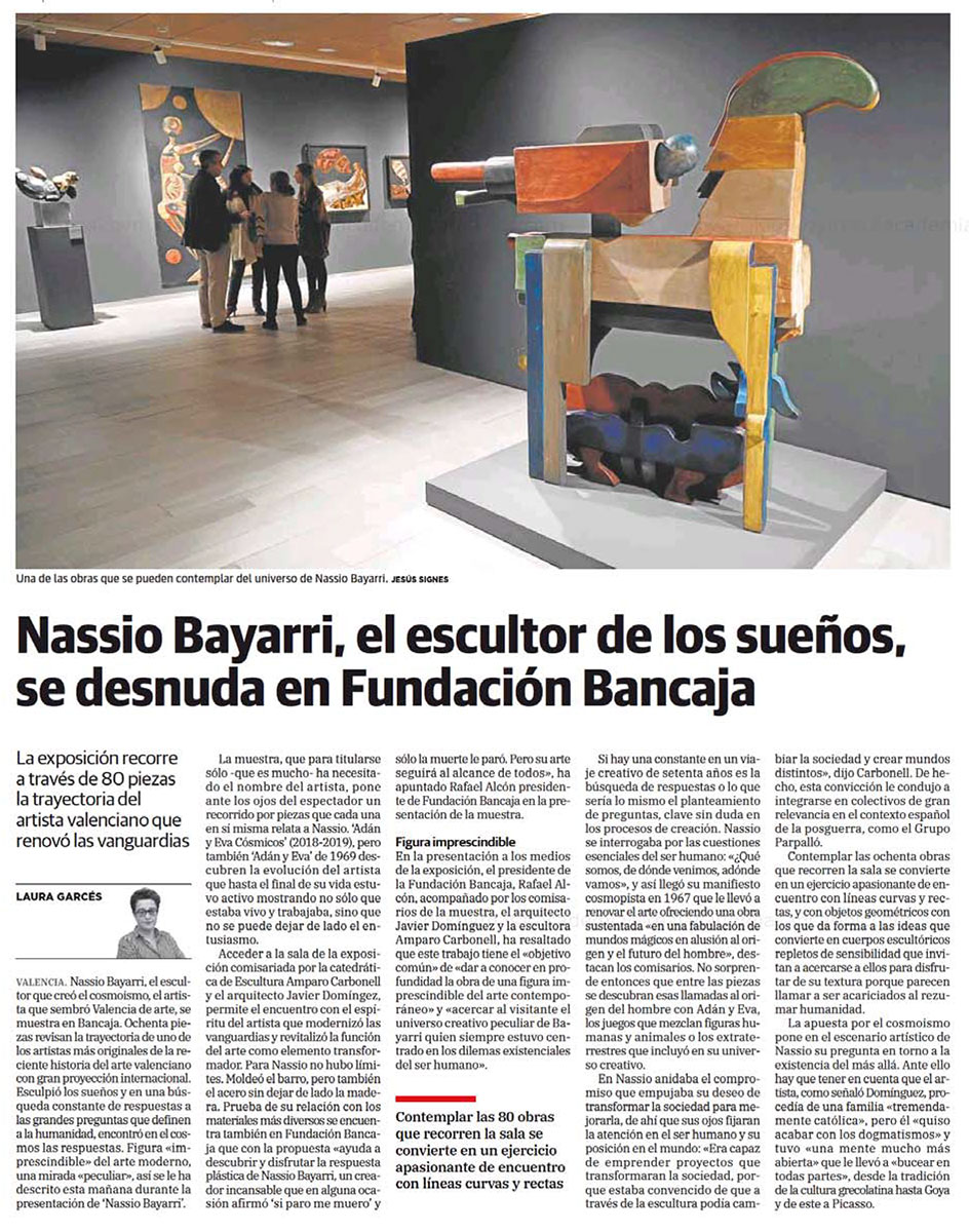 Nassio Bayarri, el escultor de los sueños se desnuda en Valencia