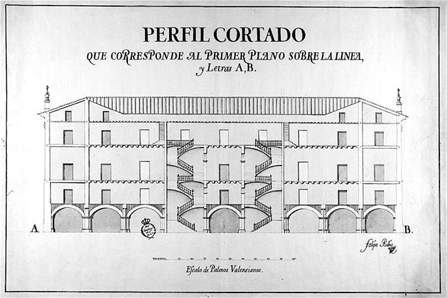 Palacio de justicia (antigua Real Casa Aduana) con las escaleras de piedra originales